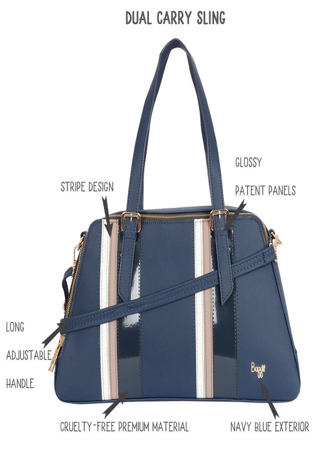 Baggit Women Blue Camera Handbag Medium Size | Ladies Stylish Casual Purse Bag - Image 2